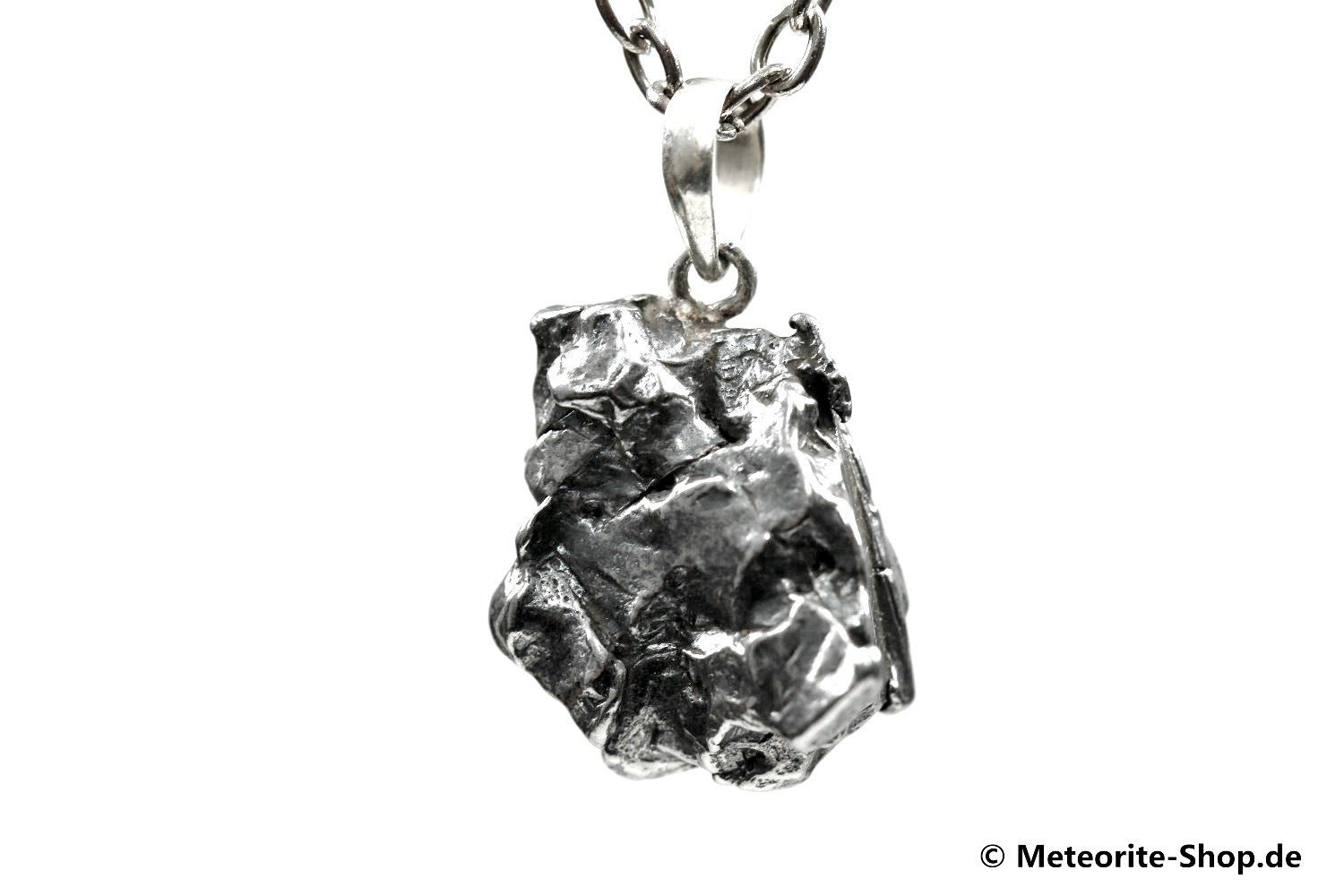 Eisen-Meteorit-Anhänger (Campo del Cielo | Natura | 925er Silber) - 7,60 g