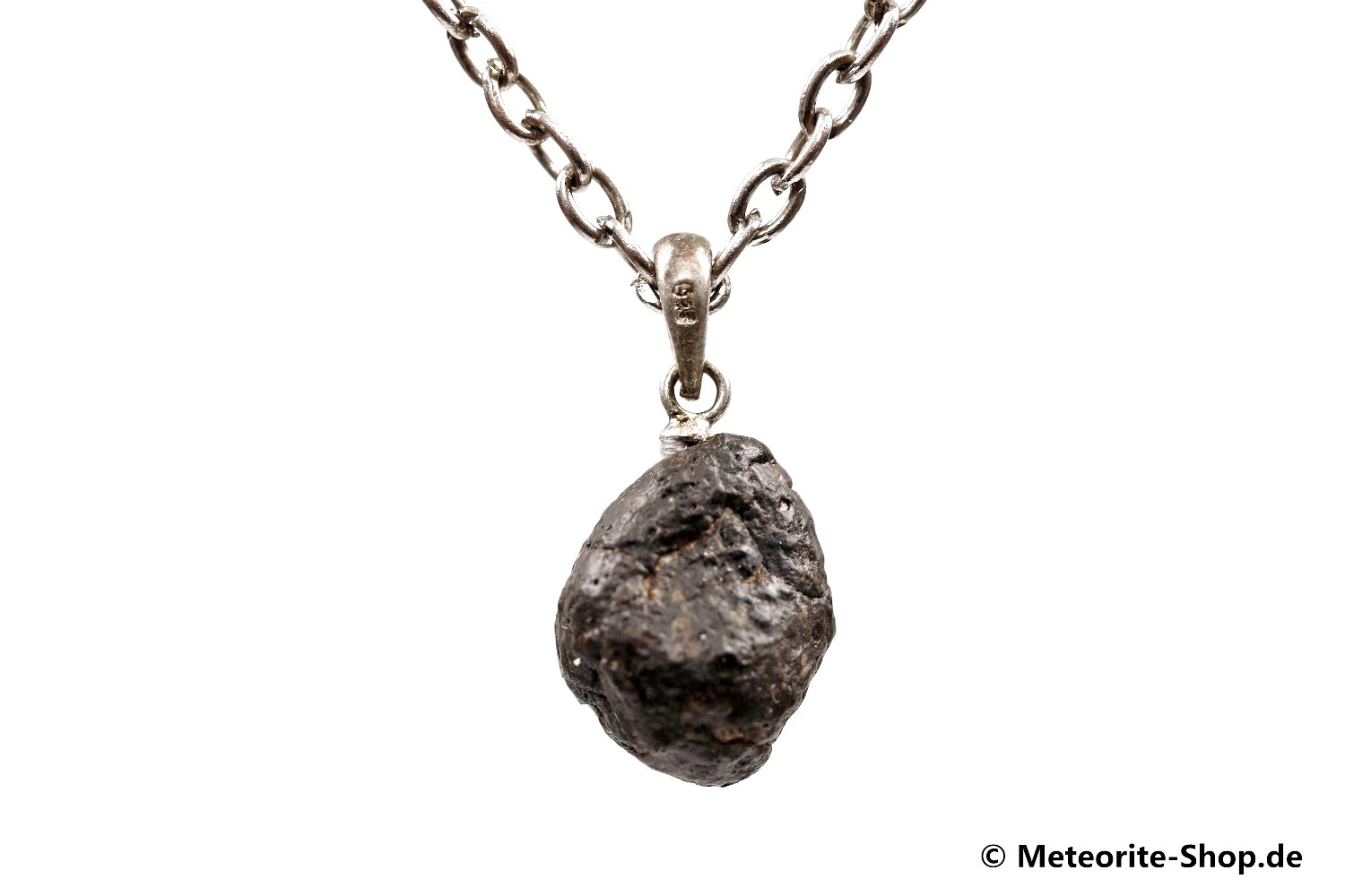 Stein-Meteorit-Anhänger (NWA 869 | Natura | 925er Silber) - 2,45 g