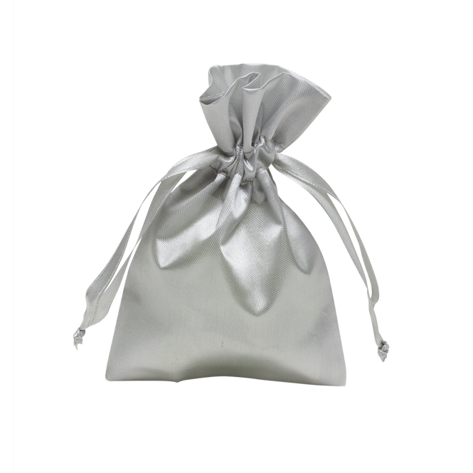Geschenkbeutel aus Satin in Grau