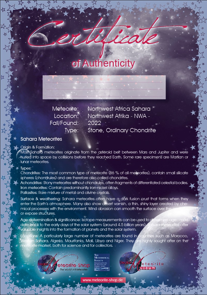 Zertifikat für Ihre persönliche und handschriftliche Botschaft